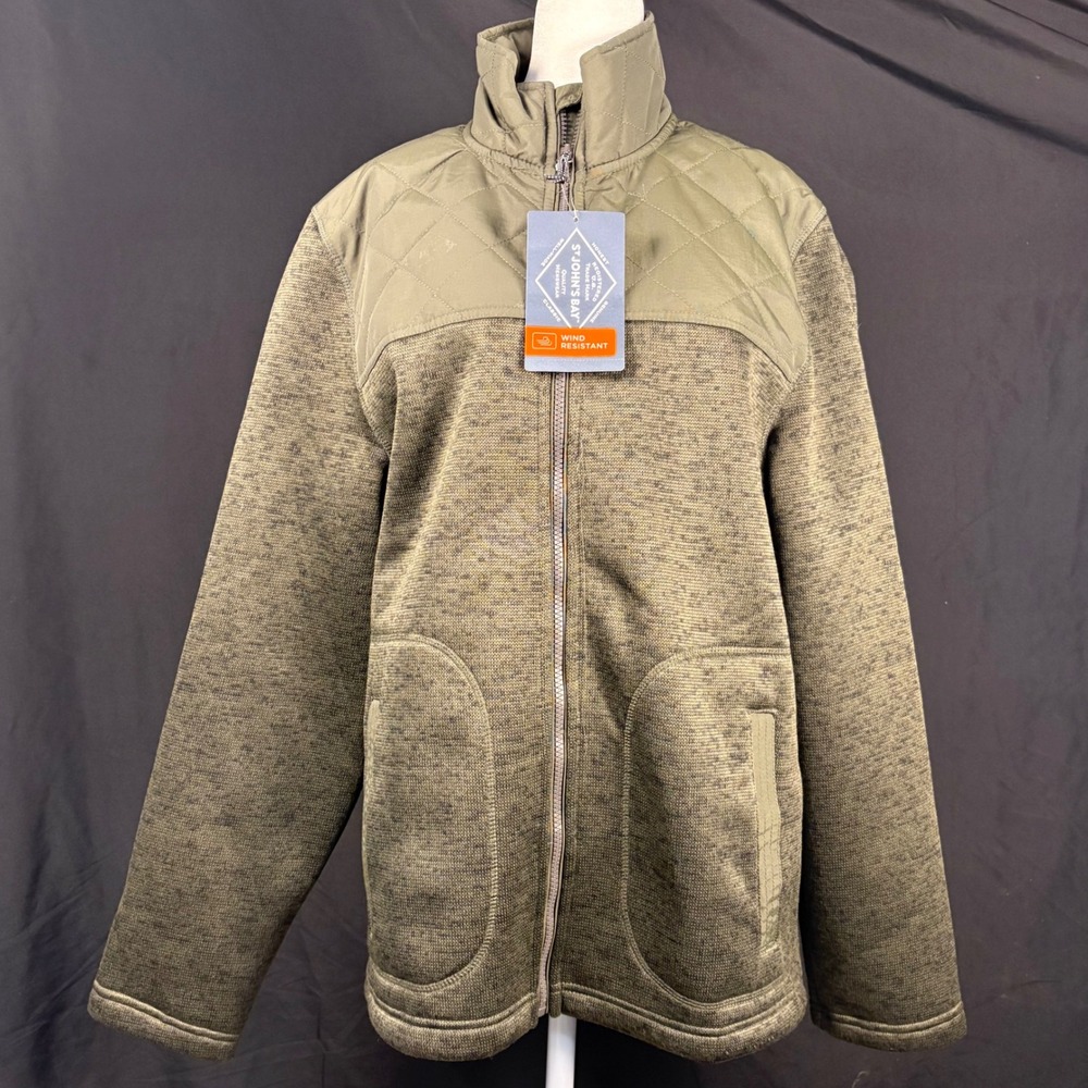 St. John's Bay Men's Medium Army Green Full Zip Jacket NWT